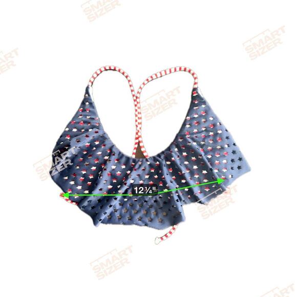 XHILERATION Target Red White and Blue Stars and Stripes USA Bikini Top Sz M - Picture 9 of 9